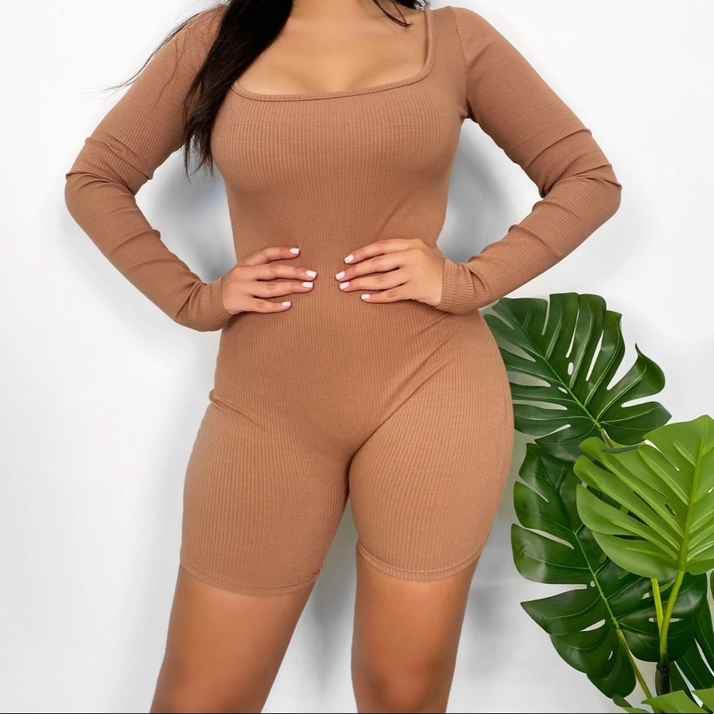 Long Sleeve nude Romper